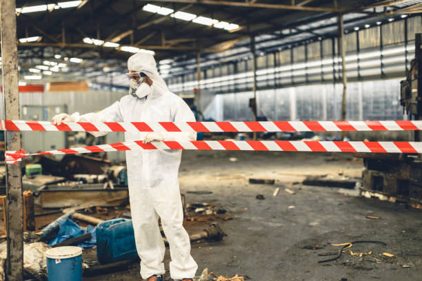 Professional Sewage Cleanup technician working in Essex, MD